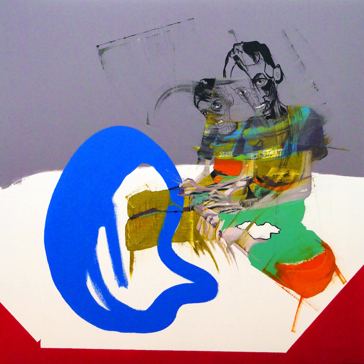 La honte, 2017 (olje og akryl på lerret) av Benoit Erwann Boucherot