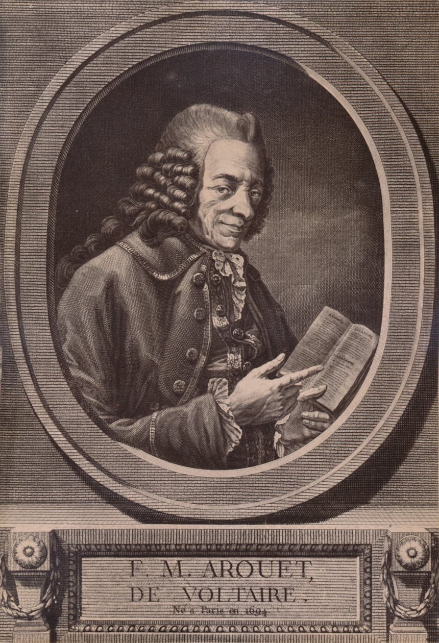 Voltaire, fransk forfatter og filosof, 1700-tallet 1894 av Benoit Louis Henriquez