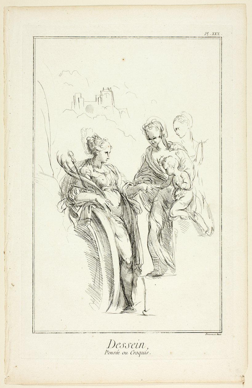 Design: Sketch, fra Encyclopédie av Benoit Louis Prevost