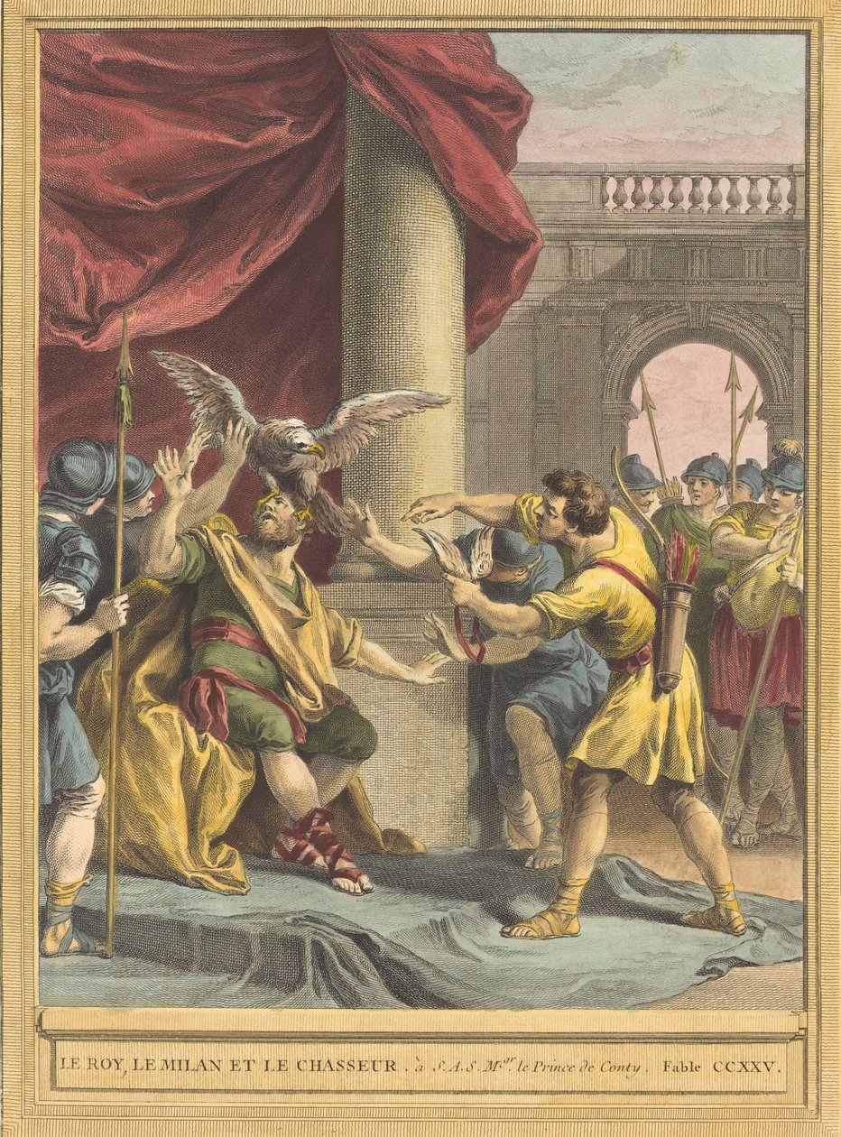 The King, the Kite, and the Hunter The King, the Kite, and the Hunter, utgitt 1759. av Benoit Louis Prevost