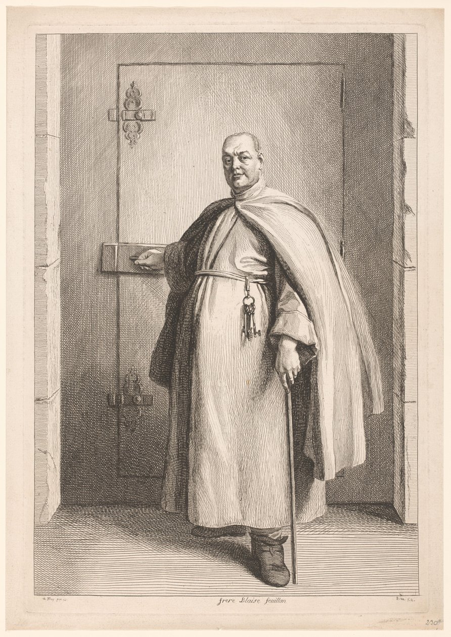 Portrett van Blaise av Saint Mary Donat Bror Blaise Feuillan (tittel på objekt) av Benoît Audran (II)