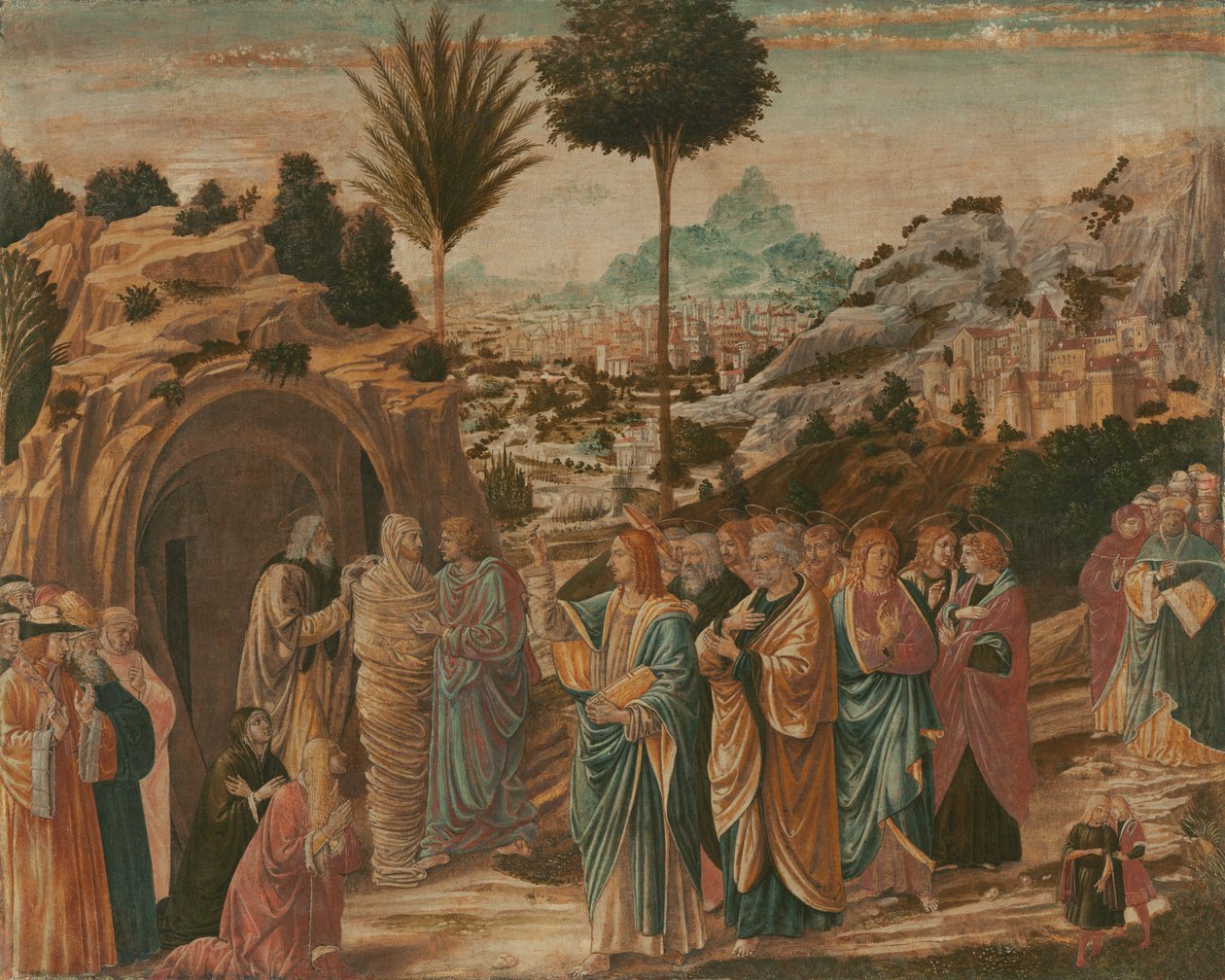The Raising of Lazarus av Benozzo di Lese di Sandro Gozzoli