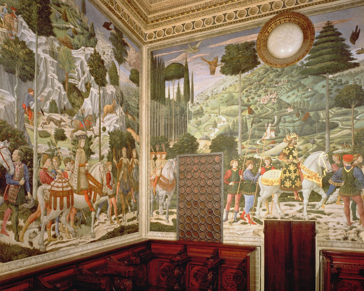 The Procession of the Magi, 1459-60 av Benozzo di Lese di Sandro Gozzoli