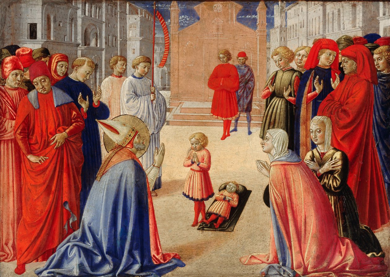 Sankt Zenobius reiser en gutt fra de døde, 1462 av Benozzo Gozzoli