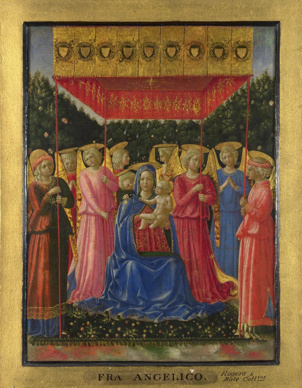 Jomfruen og barnet med engler, ca. 1450 av Benozzo Gozzoli