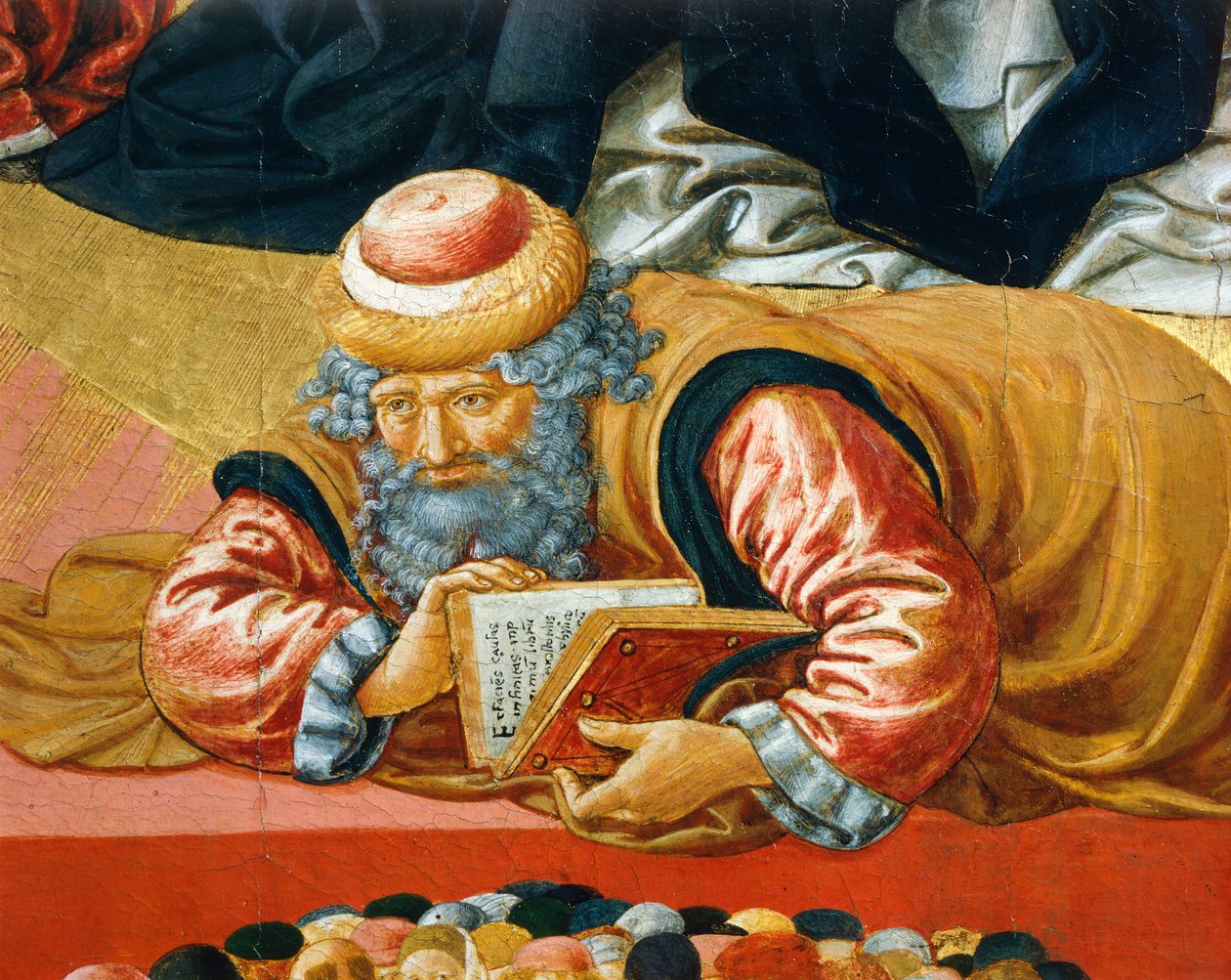Den arabiske filosofen Averroes, detalj fra Triumph of St Thomas Aquinas av Benozzo di Lese di Sandro Gozzoli