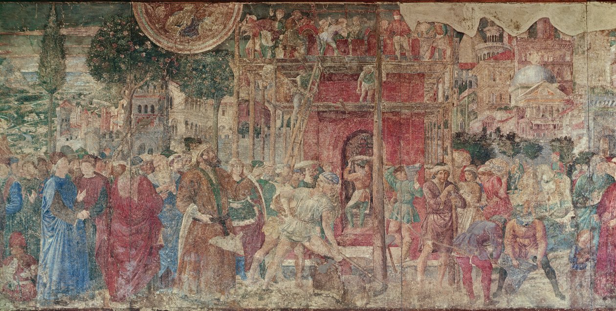 Babelstårnet, 1468-84 av Benozzo di Lese di Sandro Gozzoli