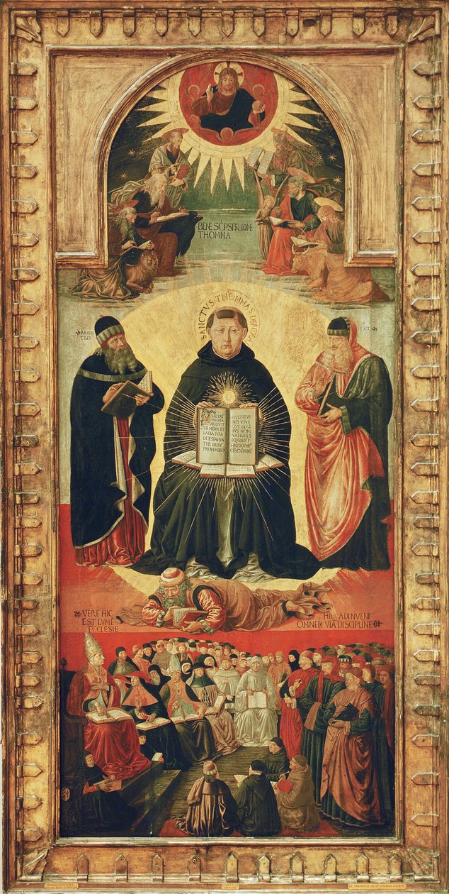 The Triumph of St. Thomas Aquinas (tempera på panel) av Benozzo di Lese di Sandro Gozzoli