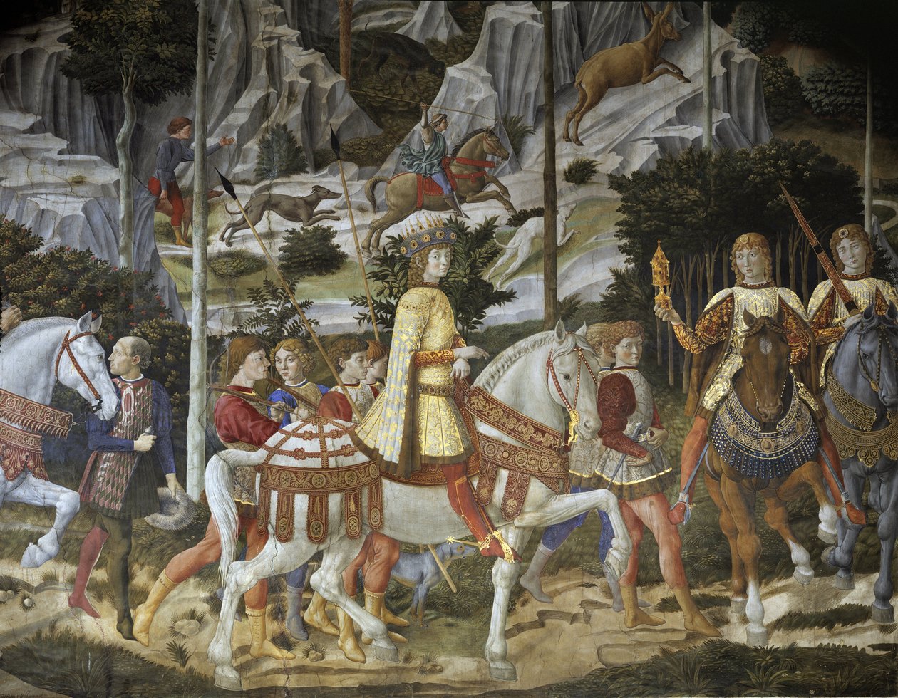 Magi-kavalkaden, detalj av Benozzo di Lese di Sandro Gozzoli