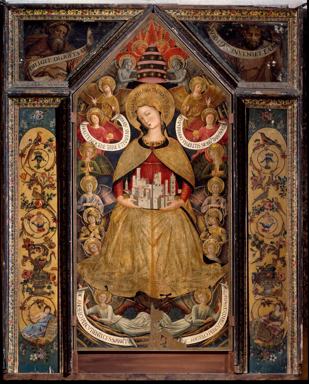 Englenes jomfru (olje på panel av Benozzo di Lese di Sandro Gozzoli