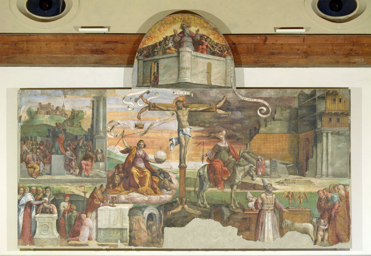 Allegori over Det gamle og nye testamente av Benvenuto Tisi da Garofalo