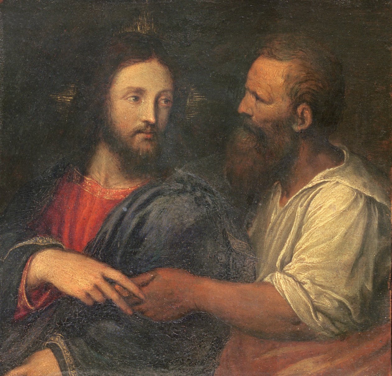 Kristus med hyllestpengene (panel) av Benvenuto Tisi da Garofalo
