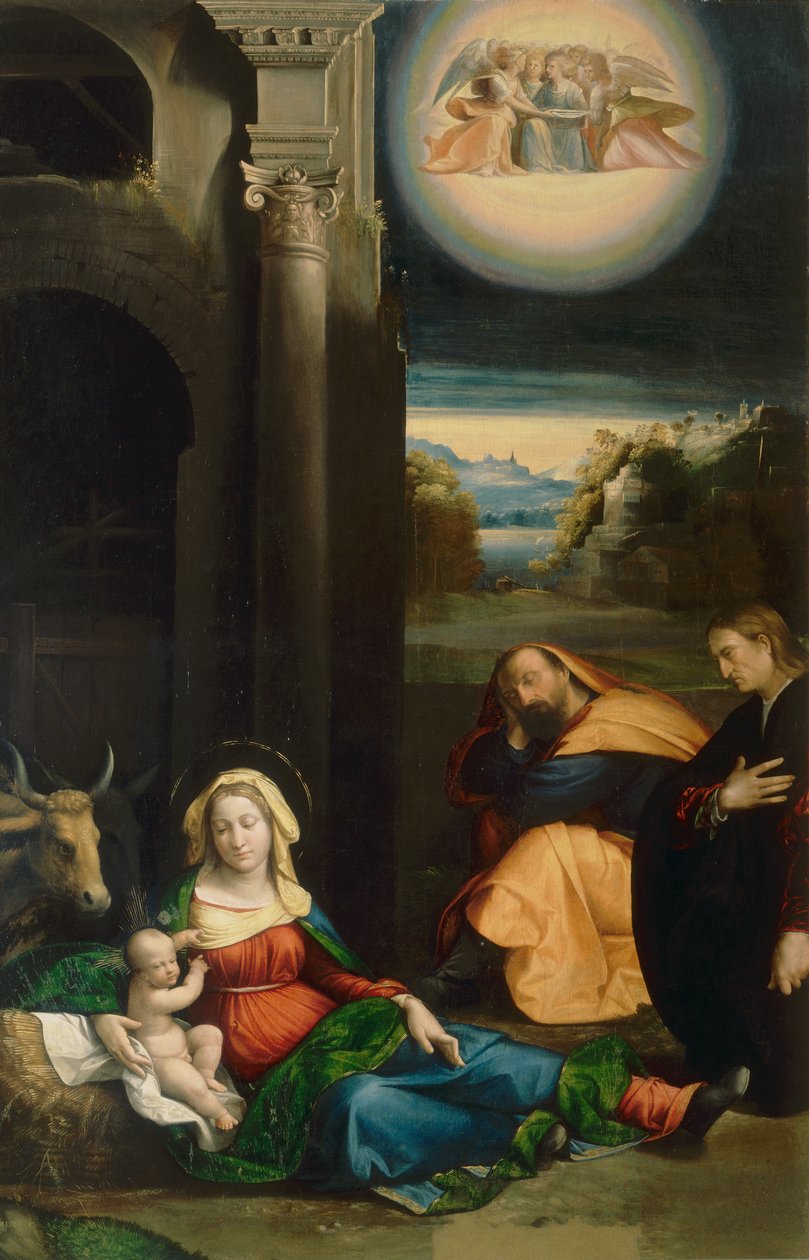 Madonna del Riposo med portrett av Lionello, av Garofalo, i Pinacoteca Nazionale i Ferrara av Benvenuto Tisi da Garofalo