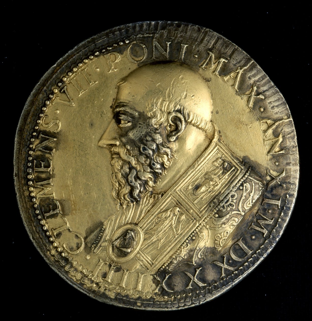 Medaillon med portrettet av paven Clément VII av Benvenuto Cellini