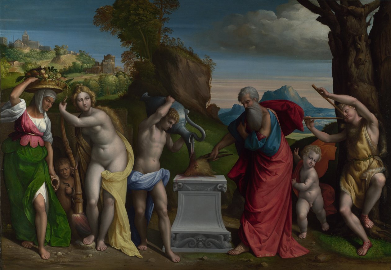Et hedensk offer, 1526 av Benvenuto Tisi da Garofalo