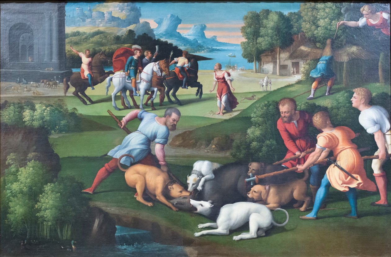 Circe forvandler Picus til en hakkespett av Benvenuto Tisi da Garofalo