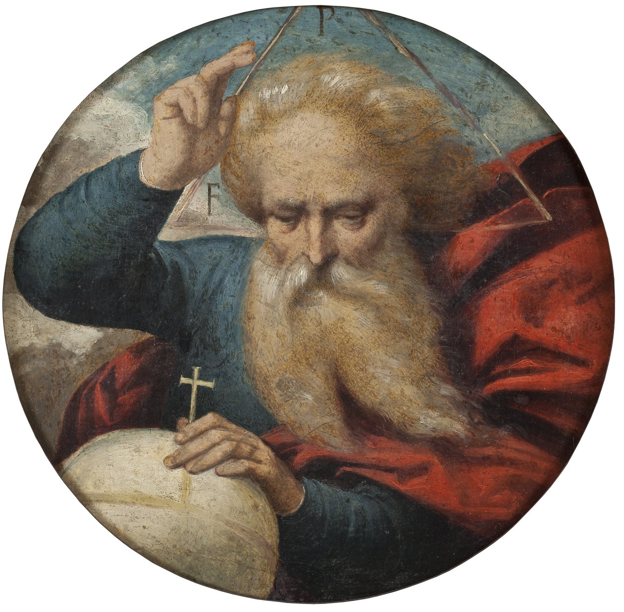 Dieu benit la terre - Gud velsigner jorden, av Garofalo, Benvenuto Tisi da (1481-1559). Olje på tre. Dimensjon : D 34 cm. Nationalmuseum Stockholm av Benvenuto Tisi da Garofalo
