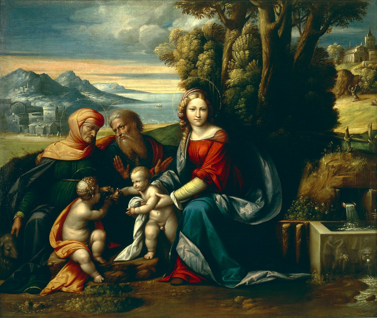 Hellig samtale, av Benvenuto Garofalo (1481-1559) av Benvenuto Tisi da Garofalo
