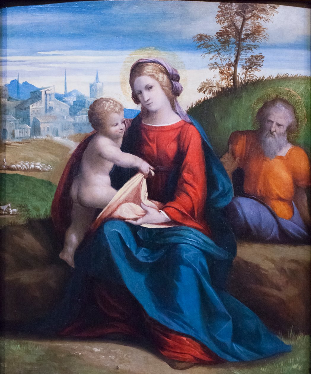 Hellig familie av Benvenuto Tisi da Garofalo