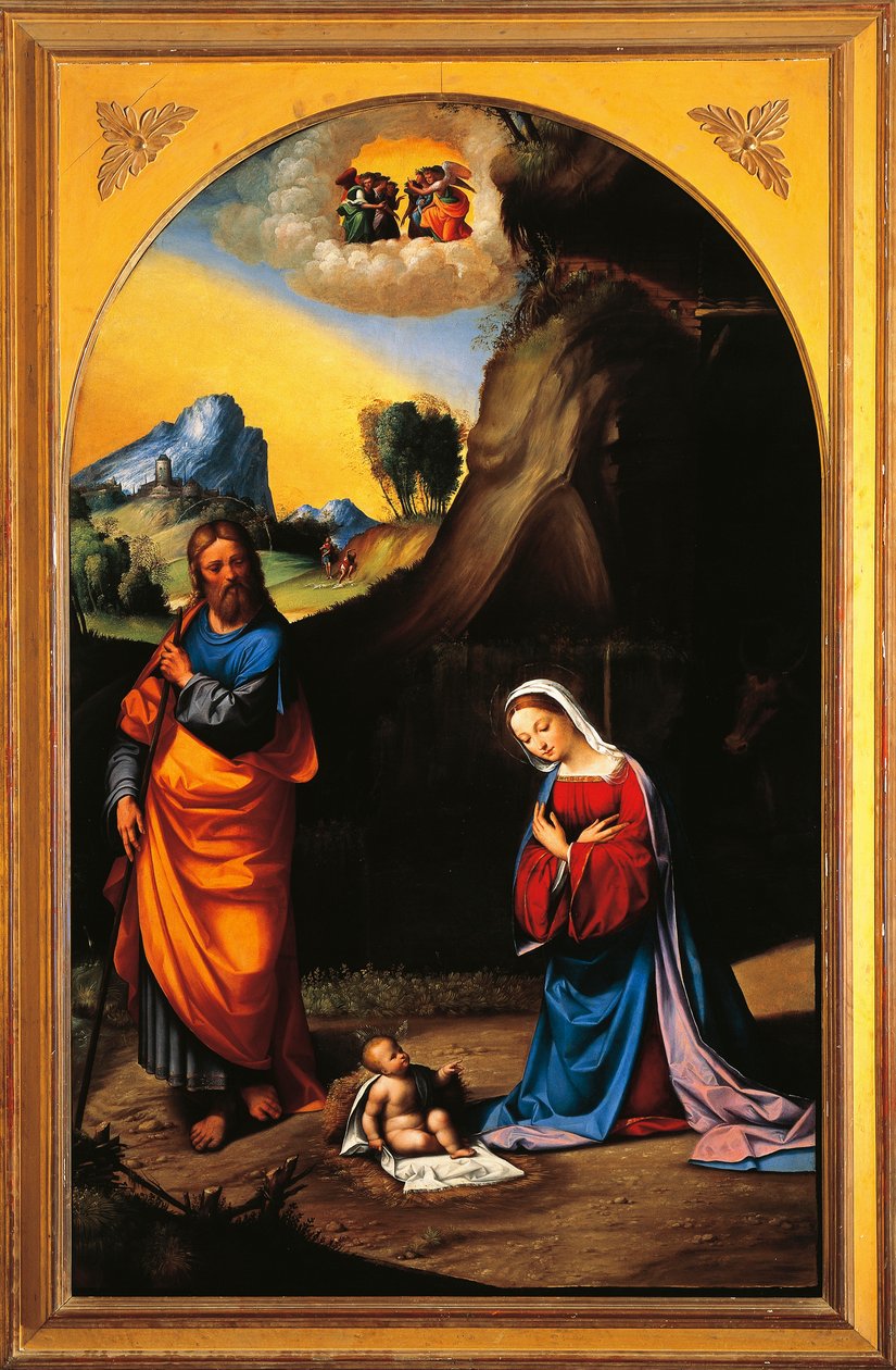 Nativity, av Benvenuto Garofalo (1481-1559) av Benvenuto Tisi da Garofalo