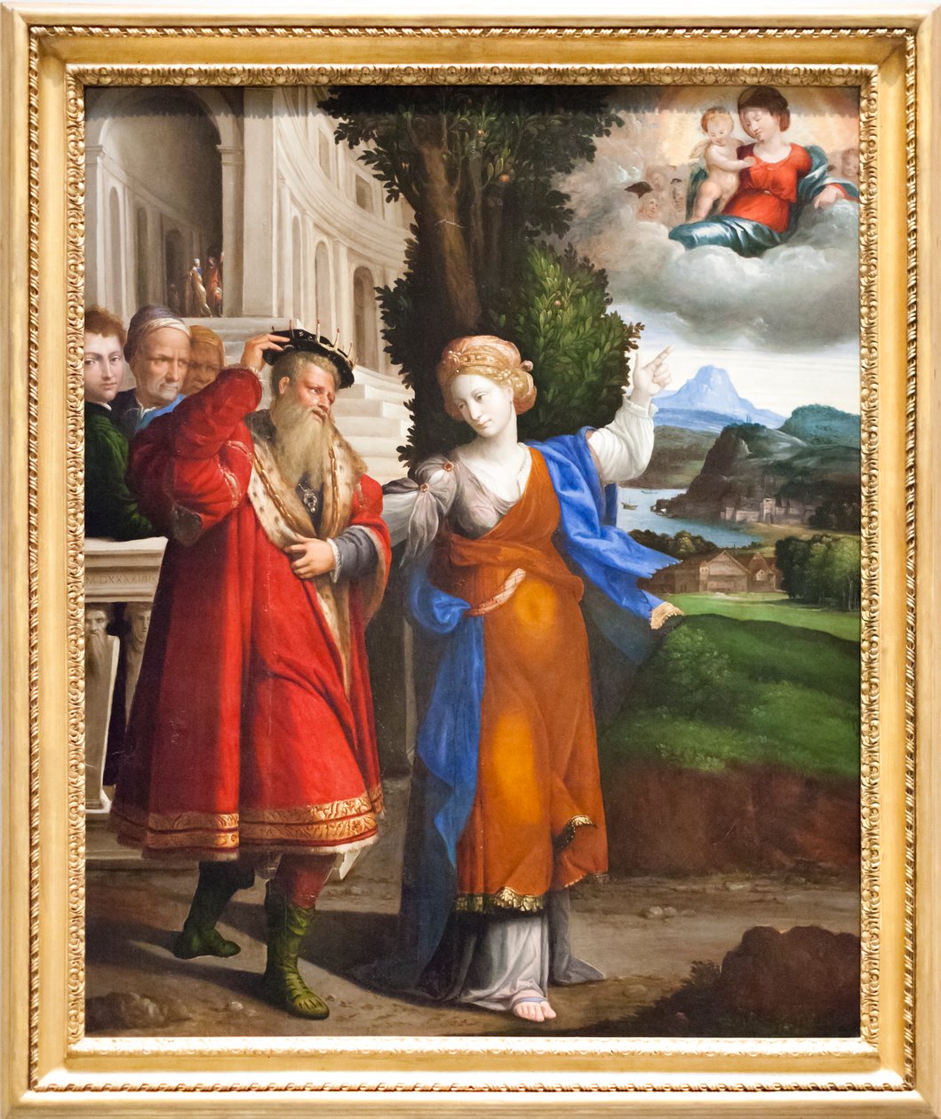 Jomfruens utseende til Augustus og Sibilla (olje på lerret) av Benvenuto Tisi da Garofalo