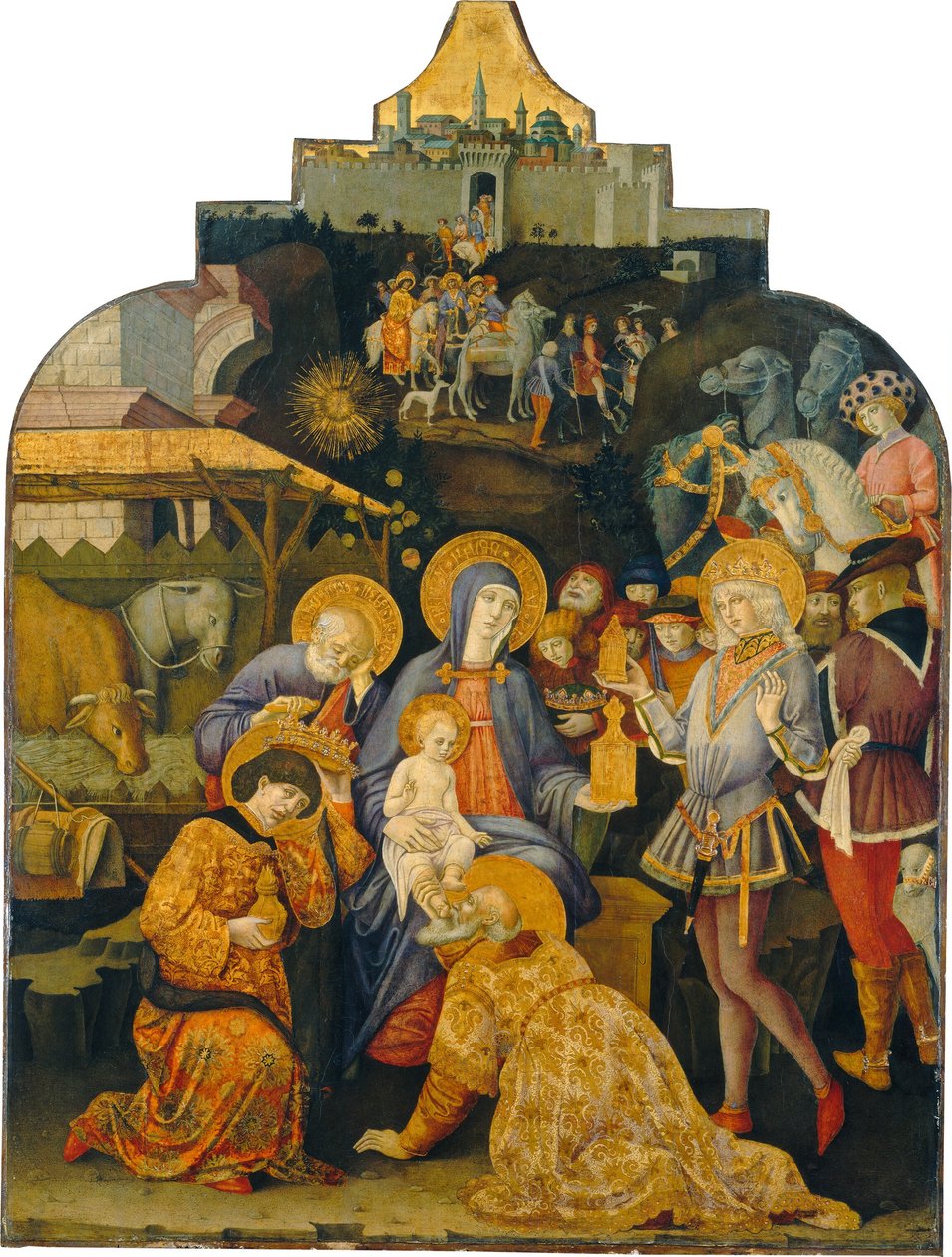 Tilbedelsen av magiene, ca. 14701475. av Benvenuto di Giovanni