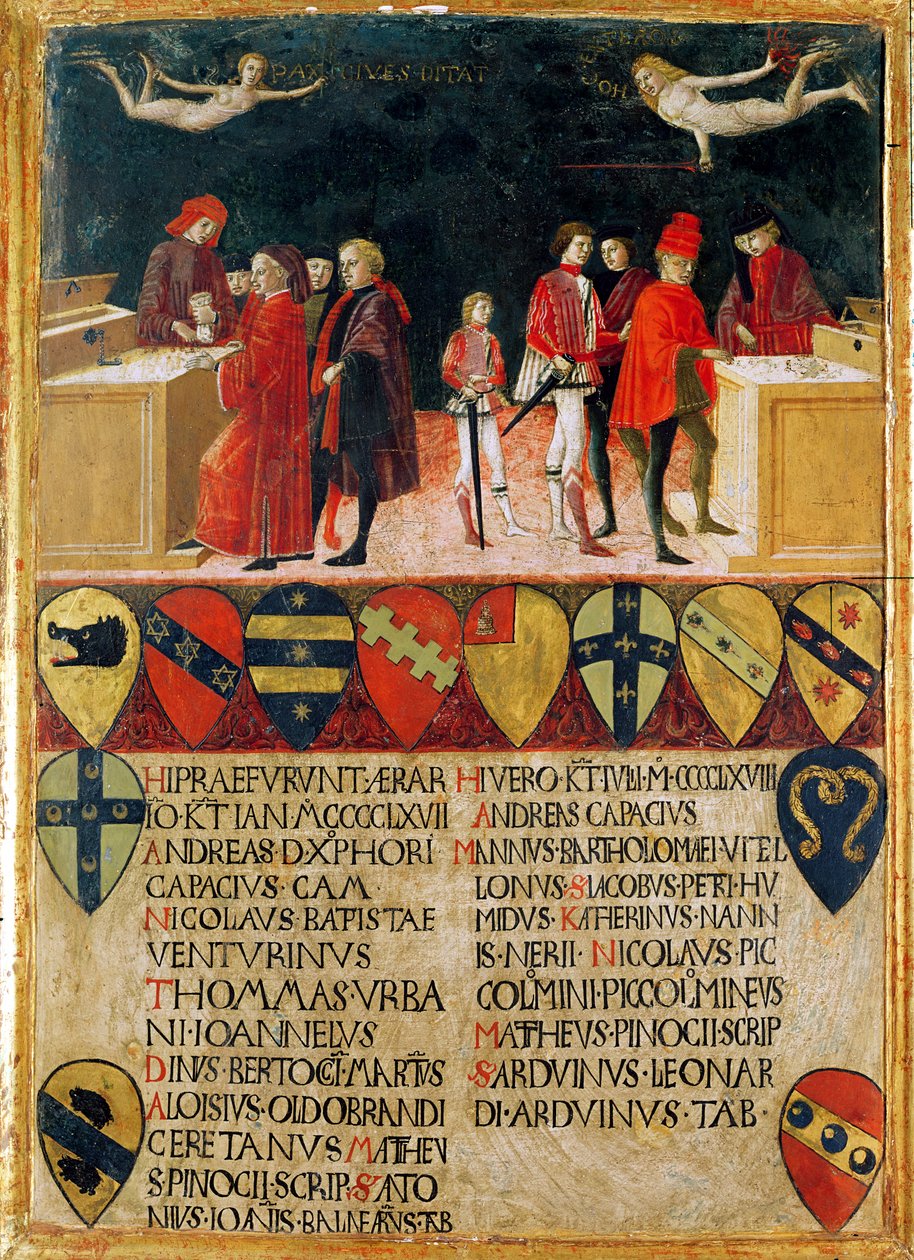 Council Finances in Times of War and of Peace, 1468 (for detaljer se 108196) av Benvenuto di Giovanni