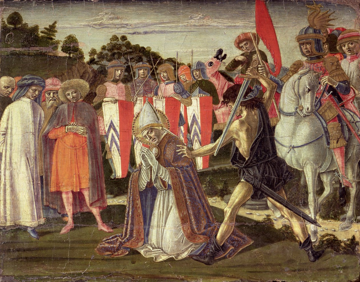 St. Fabians martyrium (panel) av Benvenuto di Giovanni
