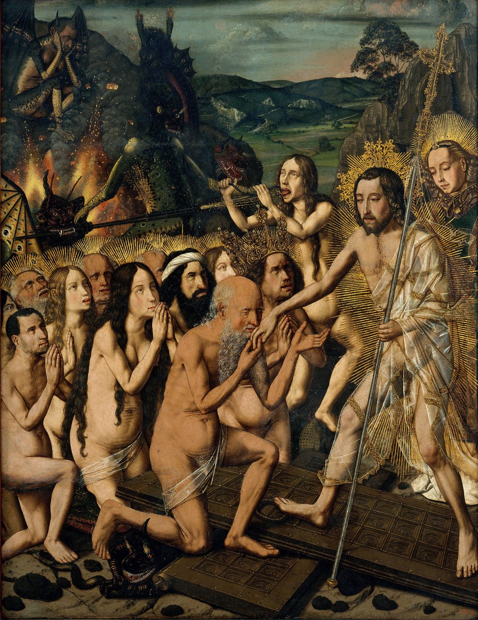 Kristi nedstigning til Limbo, ca. 1475 (olje på tre) av Bermejo