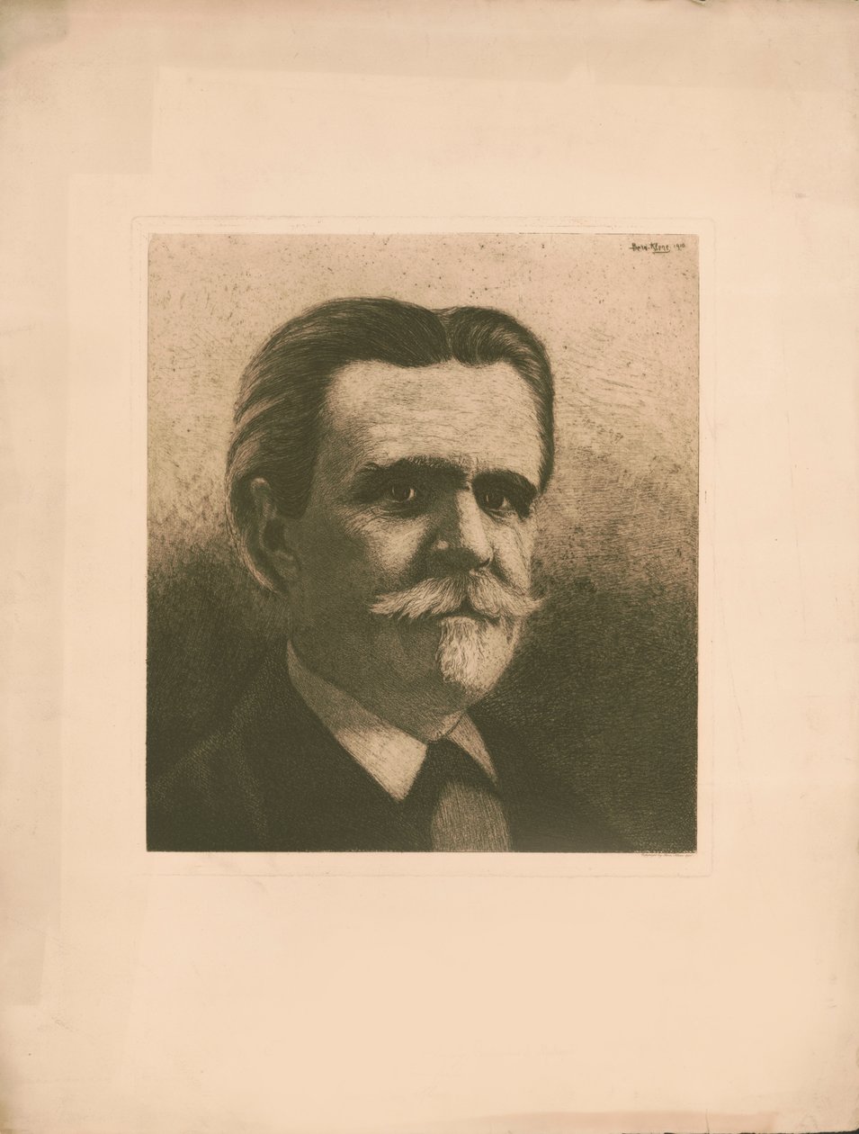 Portrett av komponisten Vincent d'Indy 1851-1931, 1910. av Bern Klene
