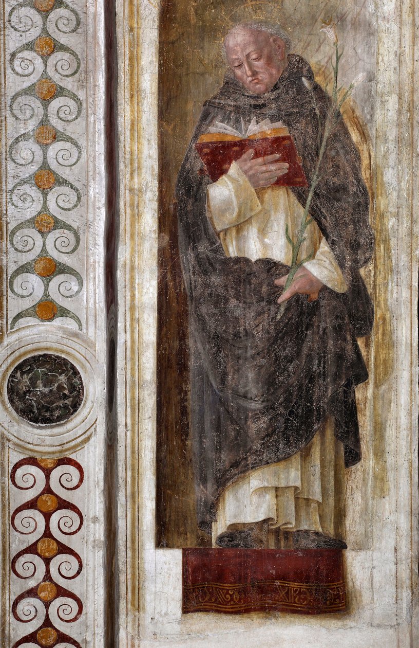 Representasjon av Saint Dominica av Guzman (ca. 1170-1221) (St Dominic) Fresco av Bernardino Butinone (1435-1507) 1482-1486 Basilica of Santa Maria delle Grazie Milan Italia av Bernadino Jacobi Butinone