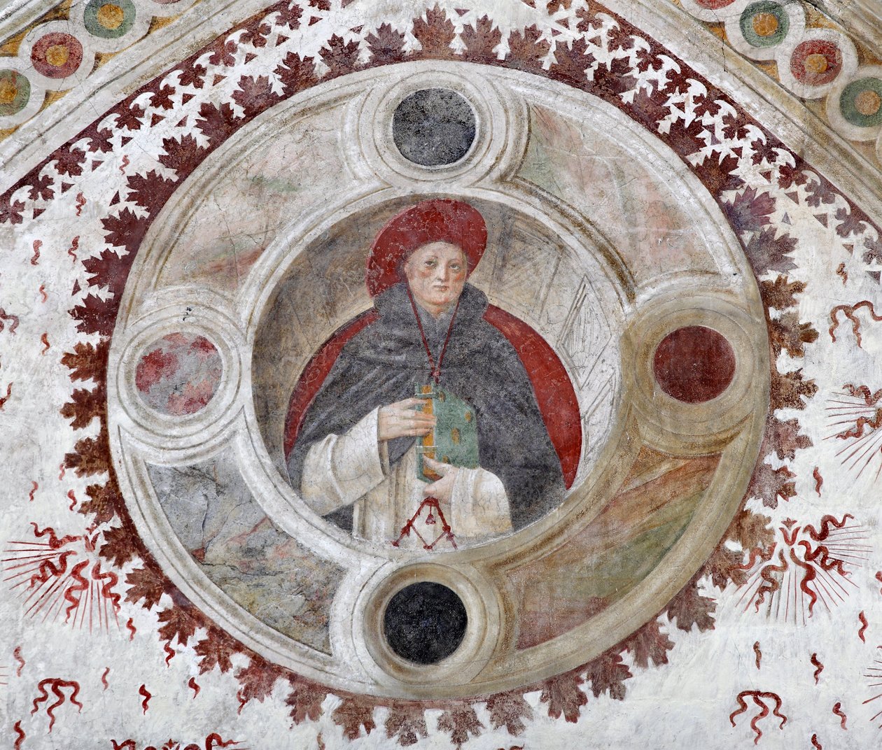 Representasjon av en dominikansk kardinal (A Dominican Cardinal) Fresco av Bernardino Zenale og Bernardino Butinone av Bernadino and Zenale B.  Butinone