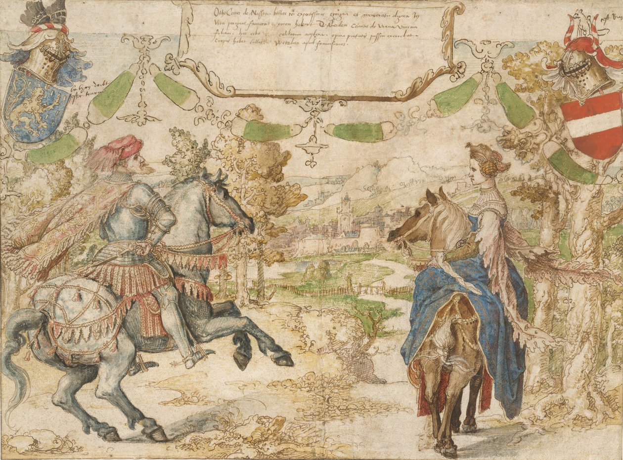 Otto, greve av Nassau og hans kone Adelheid van Vianen, 1530-35. av Bernaert van Orley