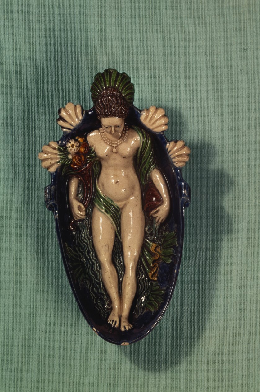 Sausebåt, Palissy Ware, ca. 1530 (glasert keramikk) av Bernard Palissy