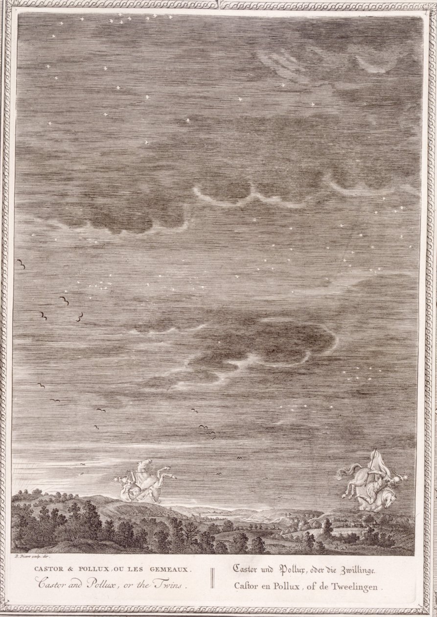 Castor og Pollux, 1731 av Bernard Picart