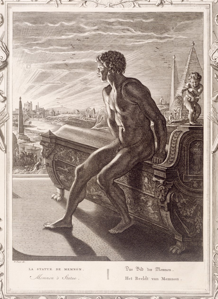 Memnons statue, 1731 av Bernard Picart