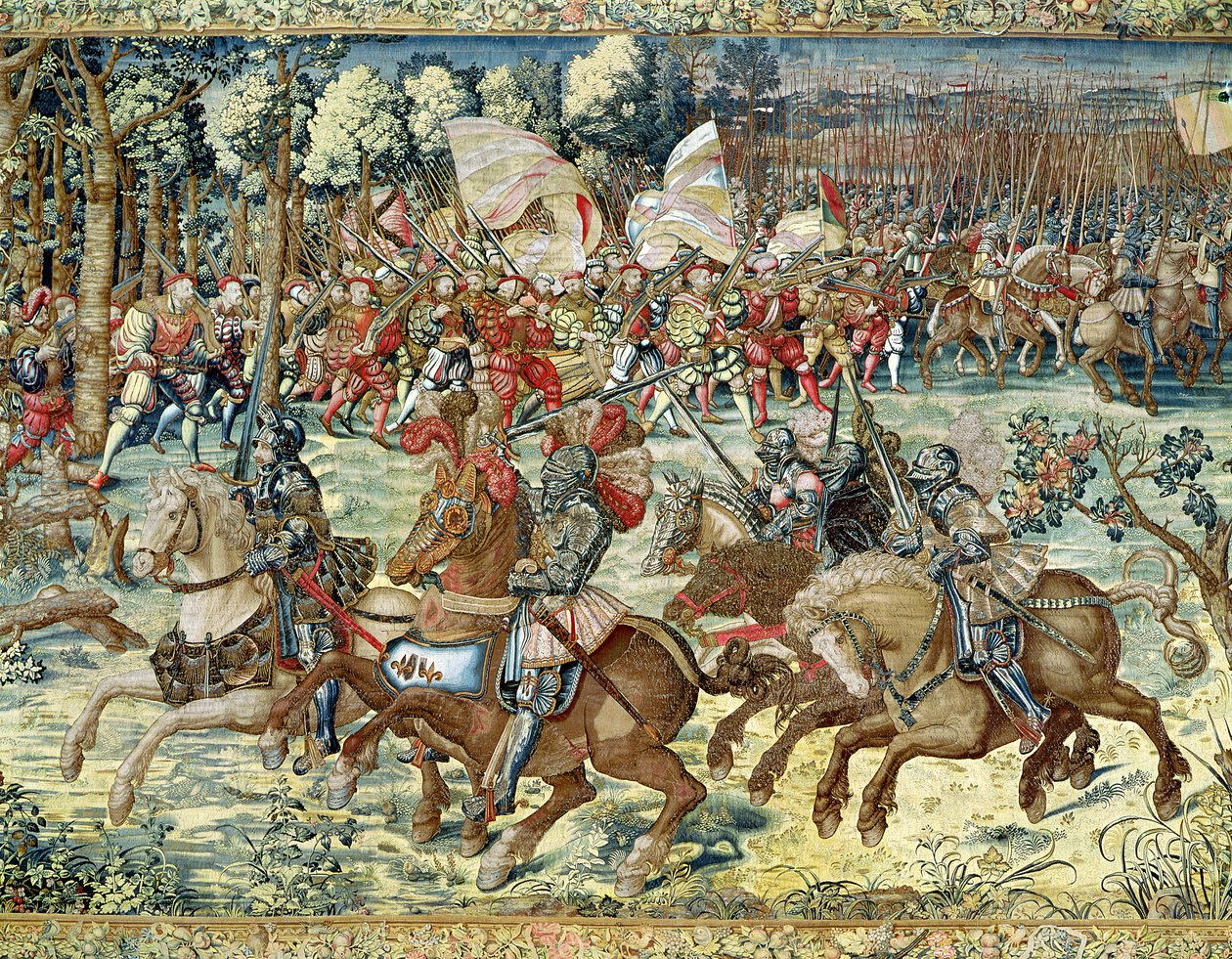 Slaget ved Pavia. The Advance of Charles V (1500-58) (teppe) (se 1481147 for detaljer) av Bernard van Orley