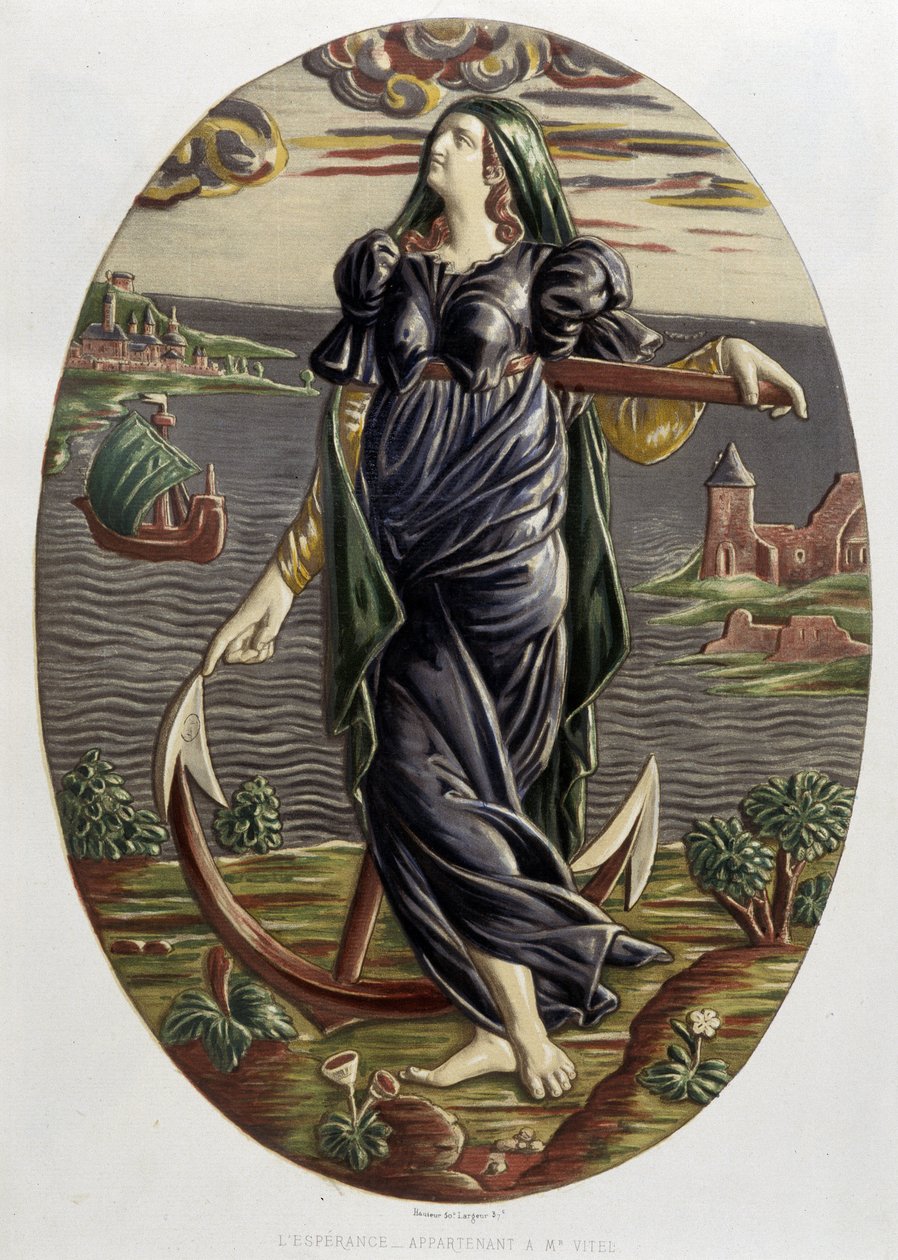Hope - Keramikkfat, i "The work of Bernard Palissy"" av C. Delange og C. Borneman, Paris av Bernard (after) Palissy