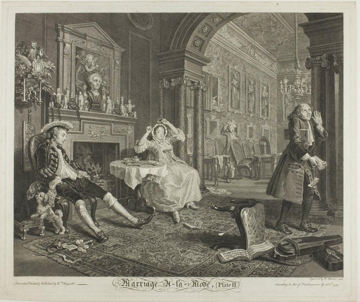 Plate to, fra Marriage a la Mode av Bernard Baron