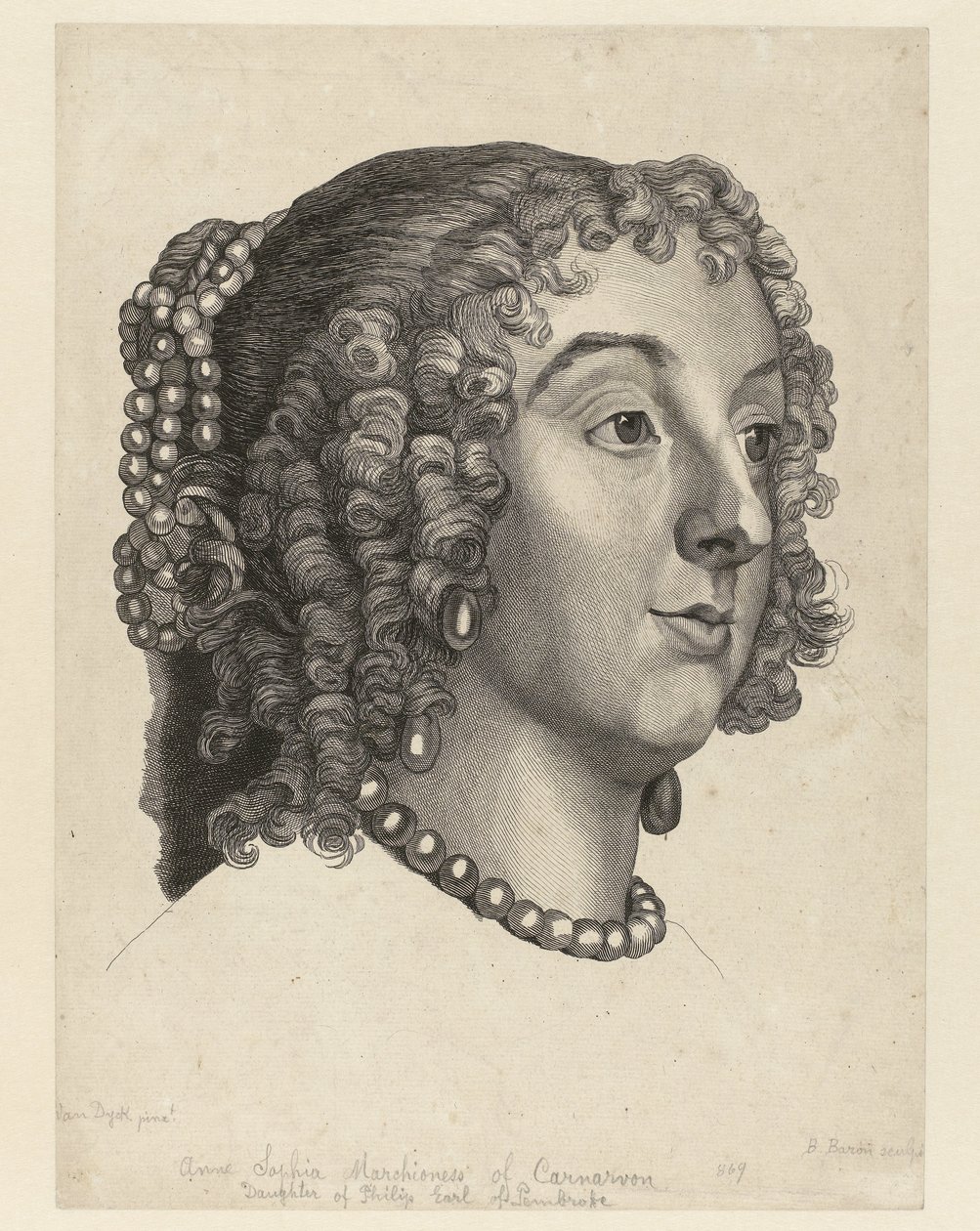 Portrett av Anna Sophia van Carnarvon av Bernard Baron