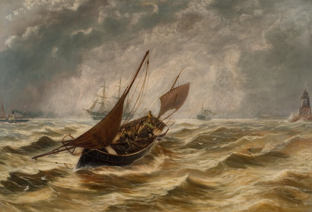 Sjølandskap av Bernard Benedict Hemy