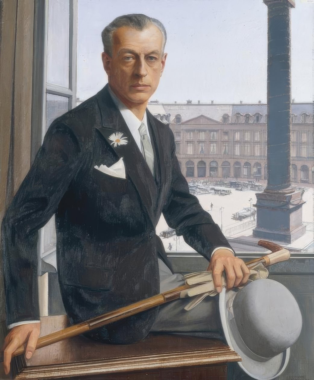 Selvportrett på Place Vendôme av Bernard Boutet de Monvel