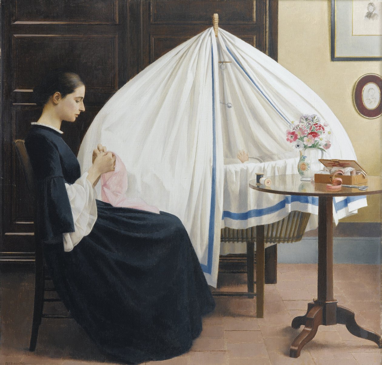 Delfina Boutet de Monvel (1896-1974) av Sylvies Cradle av Bernard Boutet de Monvel