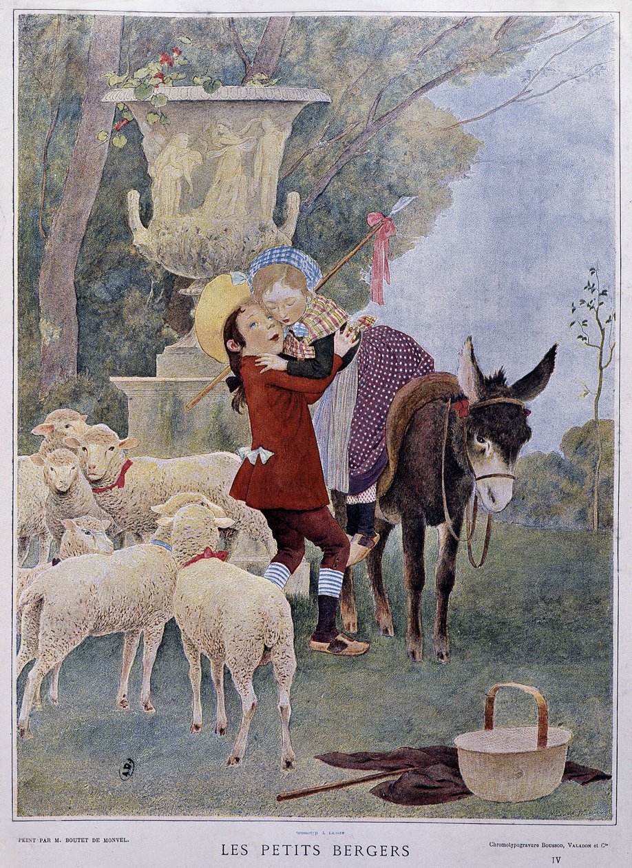 Little Shepherds - Av Boutet de Monvel, begynnelsen av det 20. århundre. av Bernard Boutet de Monvel