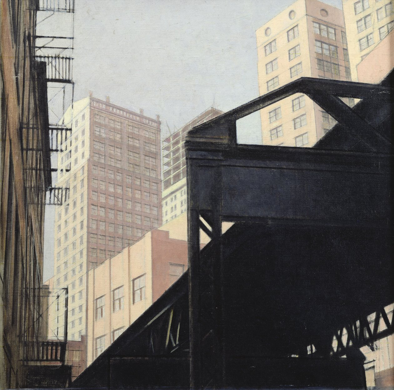 New York (olje på lerret) av Bernard Boutet de Monvel