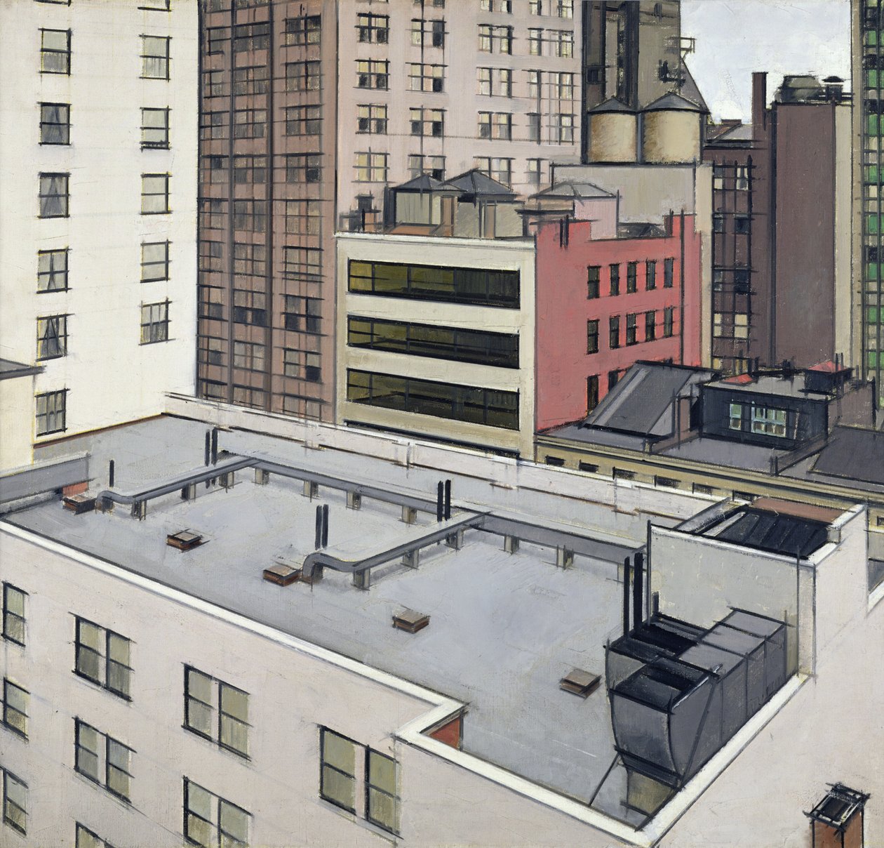 Roofs of New York, ca. 1930 (olje på lerret) av Bernard Boutet de Monvel