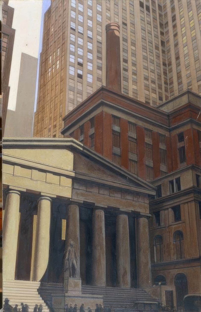 Utsikt over Wall Street av Bernard Boutet de Monvel