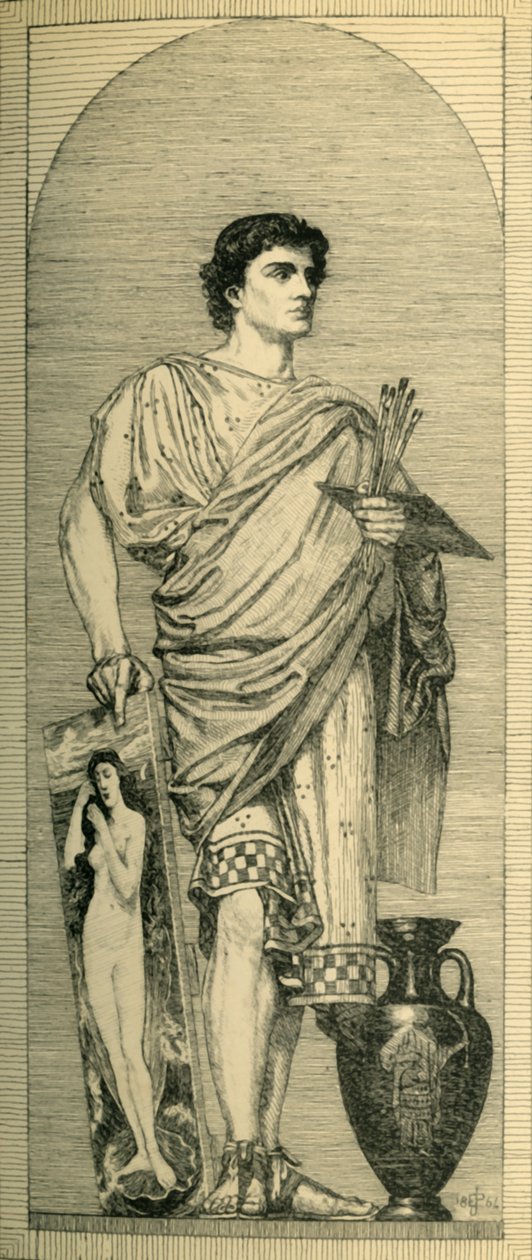 Apelles: design for en mosaikk, c1864, 1881. av Bernard Collier