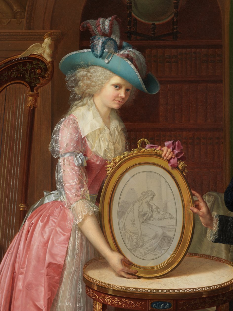 Detalj av portrett av Villers-familien av Bernard Duvivier