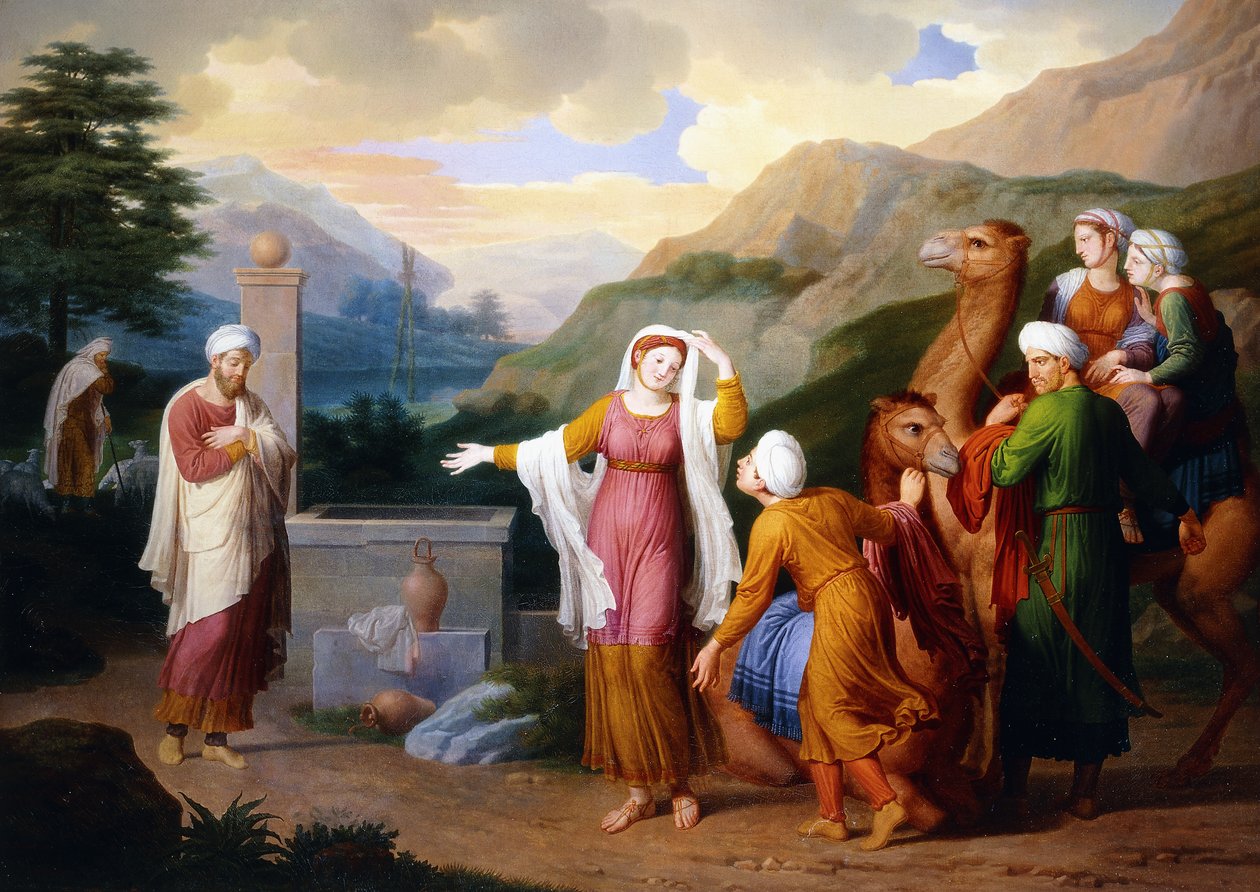 Rebecca ved brønnen, 1824 av Bernard Duvivier